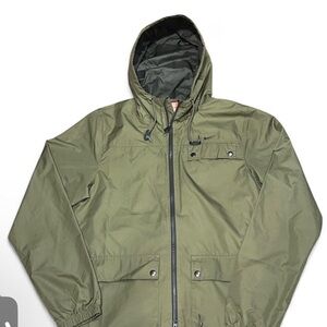 Nike Olive Hooded Raincoat for Men